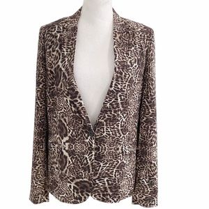 THE KOOPLES LEOPARD SINGLE BUTTON BLAZER SUIT - XS